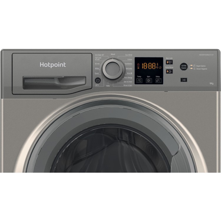 Hotpoint AntiStain 9kg 1400rpm Washing Machine - Graphite