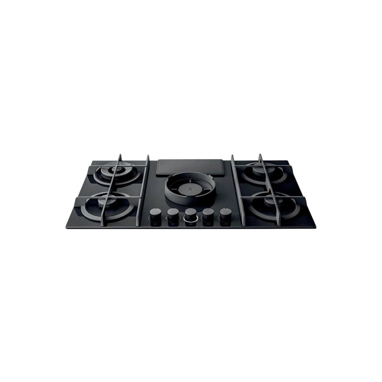 Elica NT-FLAME-BLK-DO NikolaTesla Flame 88cm Gas Venting Hob - Duct Out Only - Black