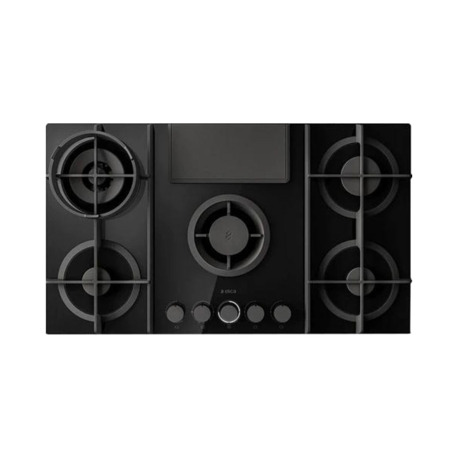 Elica NT-FLAME-BLK-RC NikolaTesla Flame 88cm Gas Venting Hob Recirculation Only - Black