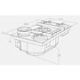 Elica NikolaTesla Flame 88cm Gas Venting Hob with Built-In Extractor Fan - Black