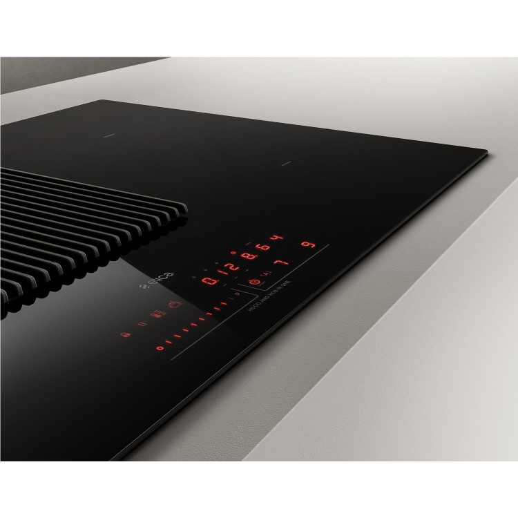 Refurbished Elica NikolaTesla Prime NT-PRIME-S-RC 83cm Induction Venting Hob Black Recirculation Only