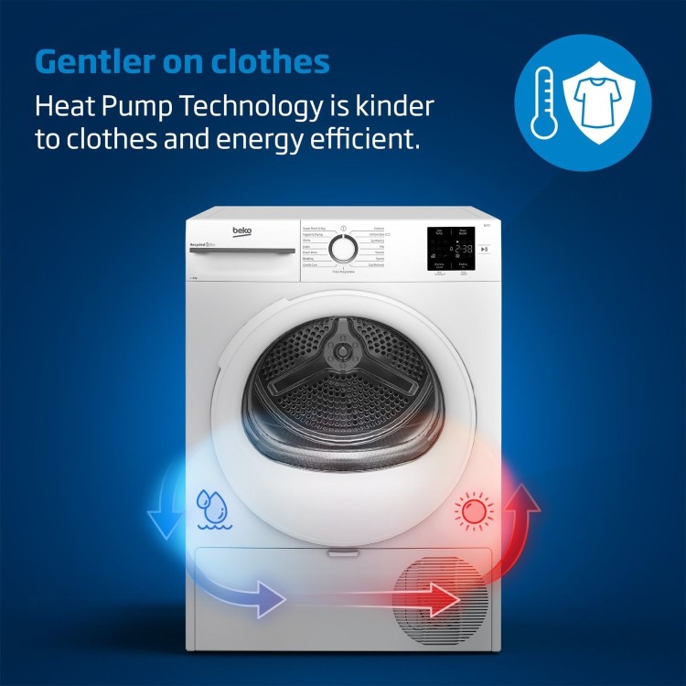 Beko 8kg Integrated Heat Pump Tumble Dryer - White