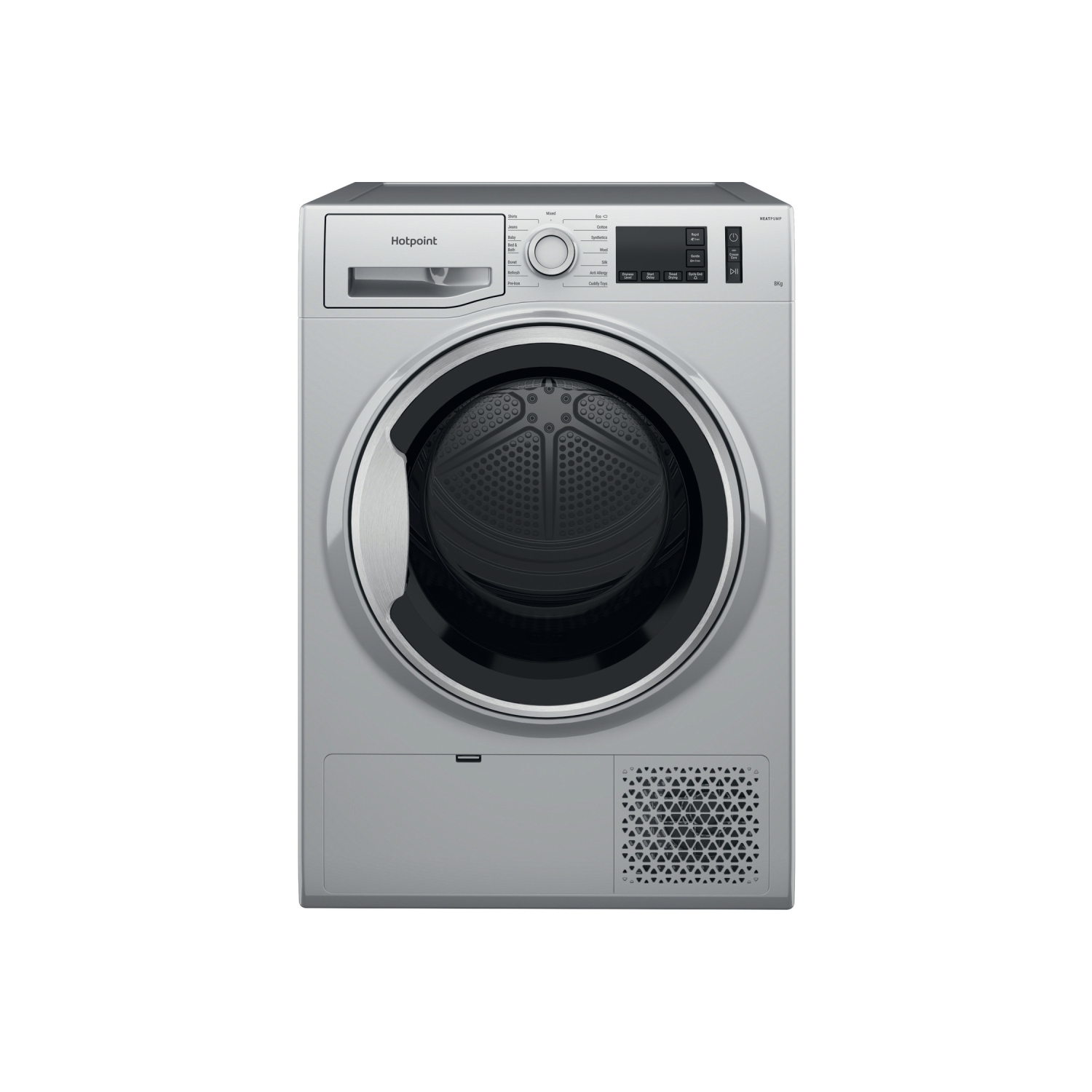 Hotpoint Crease Care 8kg Freetstanding Heat Pump Tumble Dryer - Silver