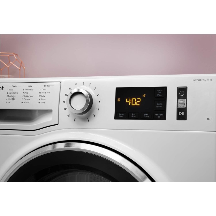 Refurbished Hotpoint ActiveCare NTM1182XB Freestanding Heat Pump 8KG Tumble Dryer