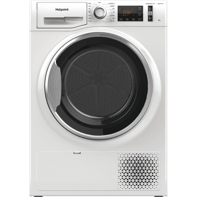 Refurbished Hotpoint NTM118X3XBUK Freestanding 8KG Heat Pump Tumble Dryer White
