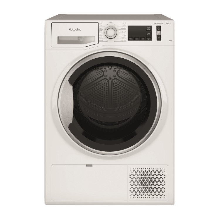 Refurbished Hotpoint NTM1192SK Freestanding Heat Pump 9KG Tumble Dyer White