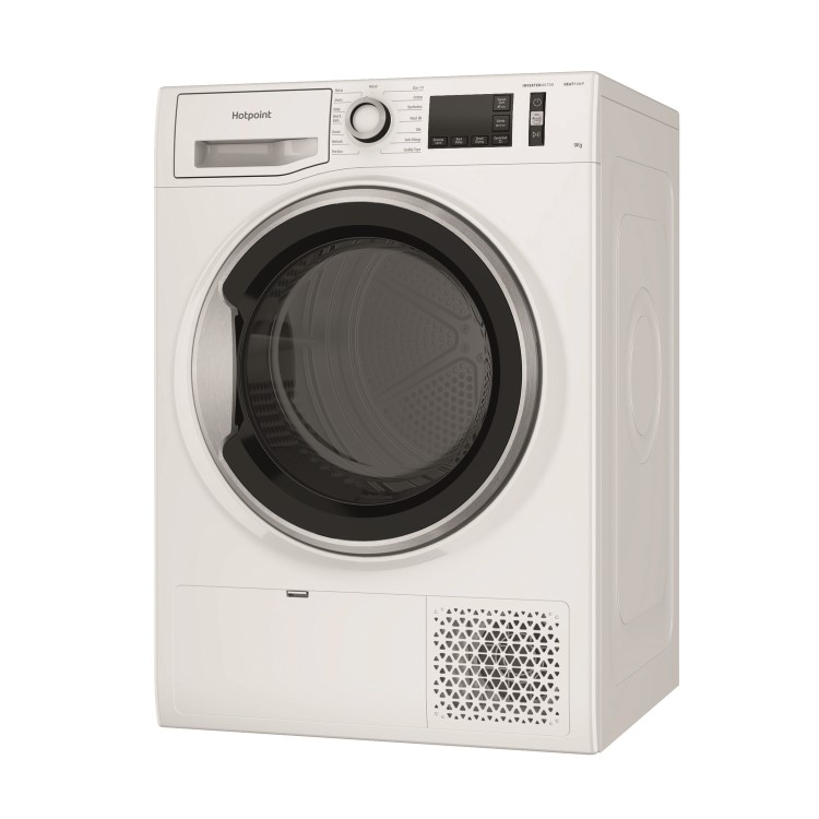 Refurbished Hotpoint NTM1192SK Freestanding Heat Pump 9KG Tumble Dyer White