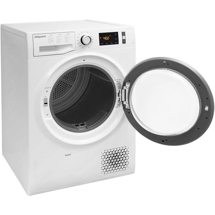 GRADE A3 - Hotpoint NTM1192SKUK 9kg Freestanding Condenser Tumble Dyer With heat Pump Tech - White