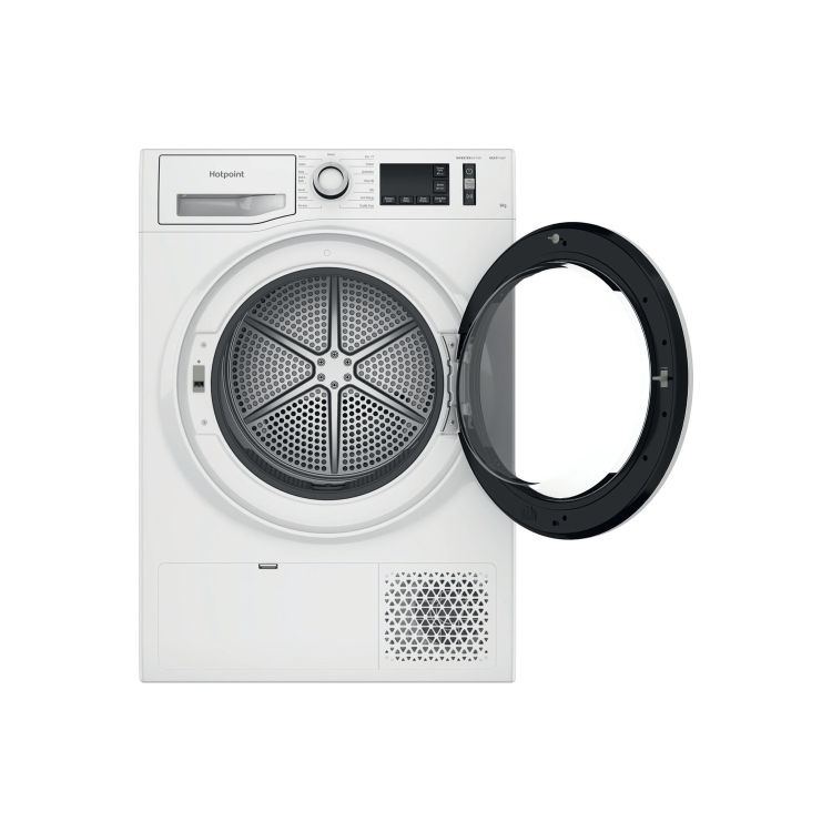 Refurbished Hotpoint NTM1192UK Crease Care Freetstanding Heat Pump 9KG Tumble Dryer White