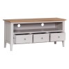 Keswick Large TV Cabinet in Grey and Oak - TV&#39;s up to 55&quot;