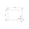 GRADE A1 - Rectangular Low Profile Shower Tray 1100 x 800mm - Purity