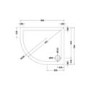 GRADE A1 - Offset Quadrant Left Hand Low Profile Shower Tray 900 x 760mm - Purity