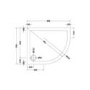 Offset Quadrant Right Hand Low Profile Shower Tray 900 x 760mm - Purity