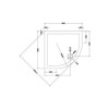 GRADE A1 - Quadrant Low Profile Shower Tray 800 x 800mm - Purity