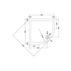 Low Profile Quadrant Shower Tray 900 x 900mm - Purity