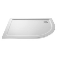 1000x800mm Low Profile Left Hand Offset Quadrant Shower Tray - Purity
