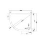 1000x800mm Low Profile Left Hand Offset Quadrant Shower Tray - Purity