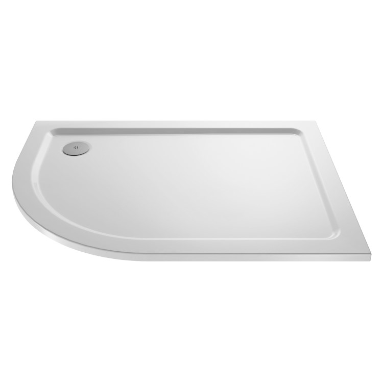 1000x800mm Low Profile Right Hand Offset Quadrant Shower Tray - Purity