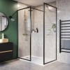 1400x800mm Low Profile Rectangular Walk In Shower Tray with Drying Area - Purity
