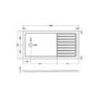 1600x800mm Walk-In Rectangular Shower Tray with Drying Area - White Stone Resin - Purity