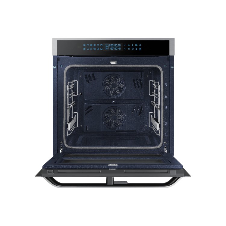 GRADE A2 - Samsung NV75R7676RS Dual Cook Flex Pyrolytic Built-in Single Oven - Stainless Steel
