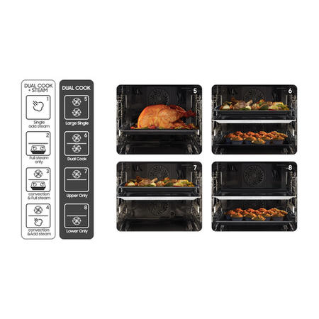 Refurbished Samsung NV75T8579RK 60cm Single Built In Electric Oven Black