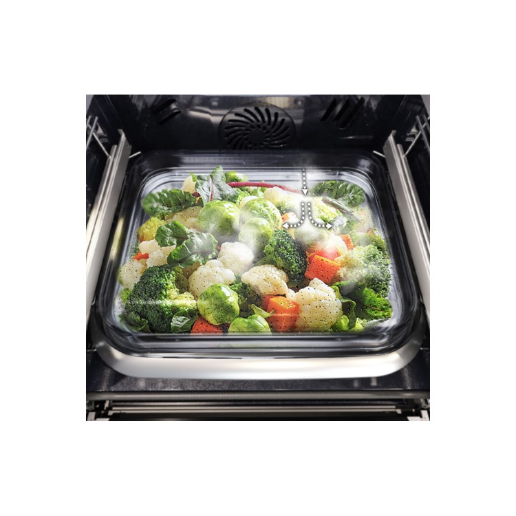 Samsung Infinite Dual Cook Steam Electric Single Oven - Black