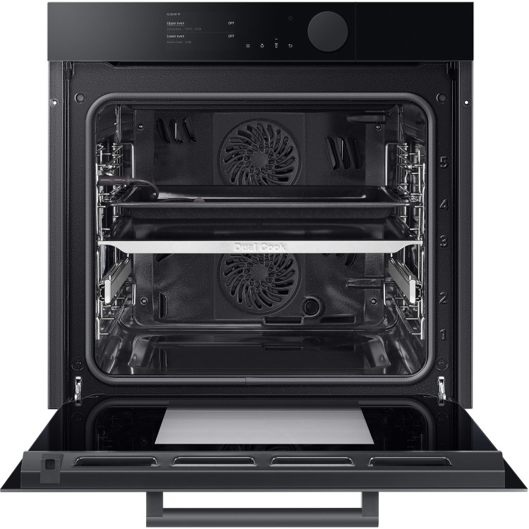 Samsung Infinite Dual Cook Steam Electric Single Oven - Black
