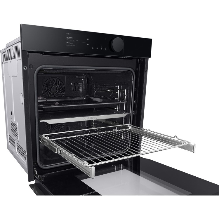Samsung Infinite Dual Cook Steam Electric Single Oven - Black