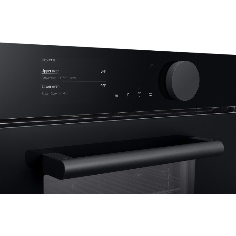 Samsung Infinite Dual Cook Steam Electric Single Oven - Black