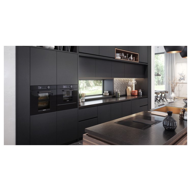 Samsung Infinite Dual Cook Steam Electric Single Oven - Black