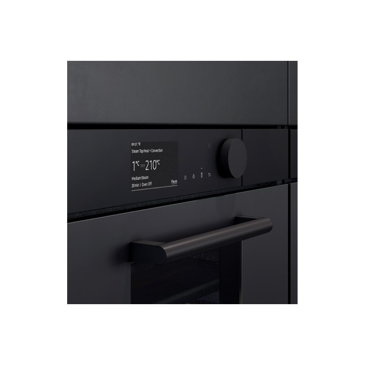 Refurbished Samsung NV75T9879CD Infinite Dual Cook Steam 60cm Single Built In Electric Oven Graphite Grey