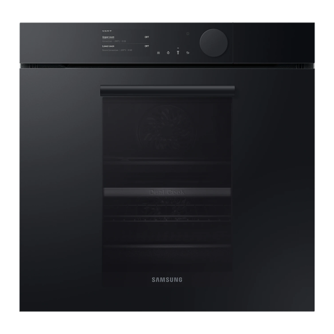 Refurbished Samsung NV75T9879CD Infinite Dual Cook Steam 60cm Single Built In Electric Oven Graphite Grey
