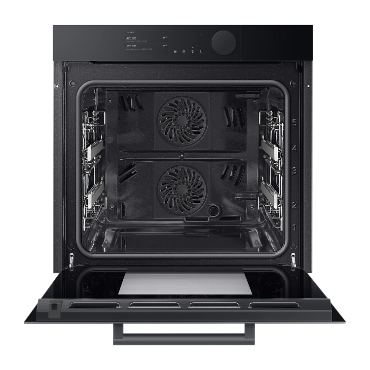 Refurbished Samsung Infinite NV75T9879CD Dual Cook Steam 60cm Single Built In Electric Oven Graphite Grey
