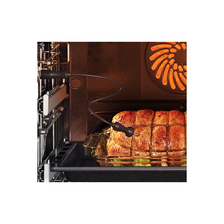 Refurbished Samsung NV75T9879CD Infinite Dual Cook Steam 60cm Single Built In Electric Oven Graphite Grey