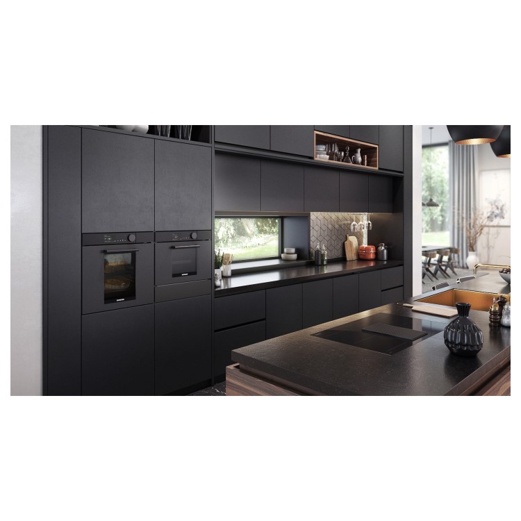 Refurbished Samsung NV75T9879CD Infinite Dual Cook Steam 60cm Single Built In Electric Oven Graphite Grey