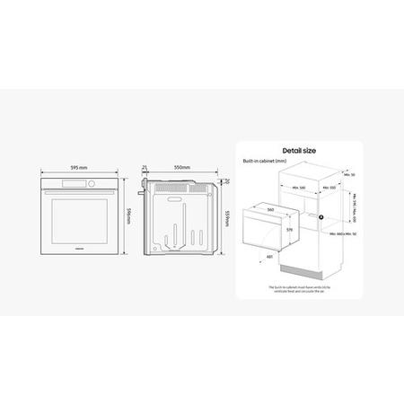 Samsung Series 4 Dual Cook Oven - Black