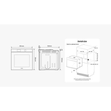 Samsung Series 7 Dual Cook Multifunction Oven with AI - Black