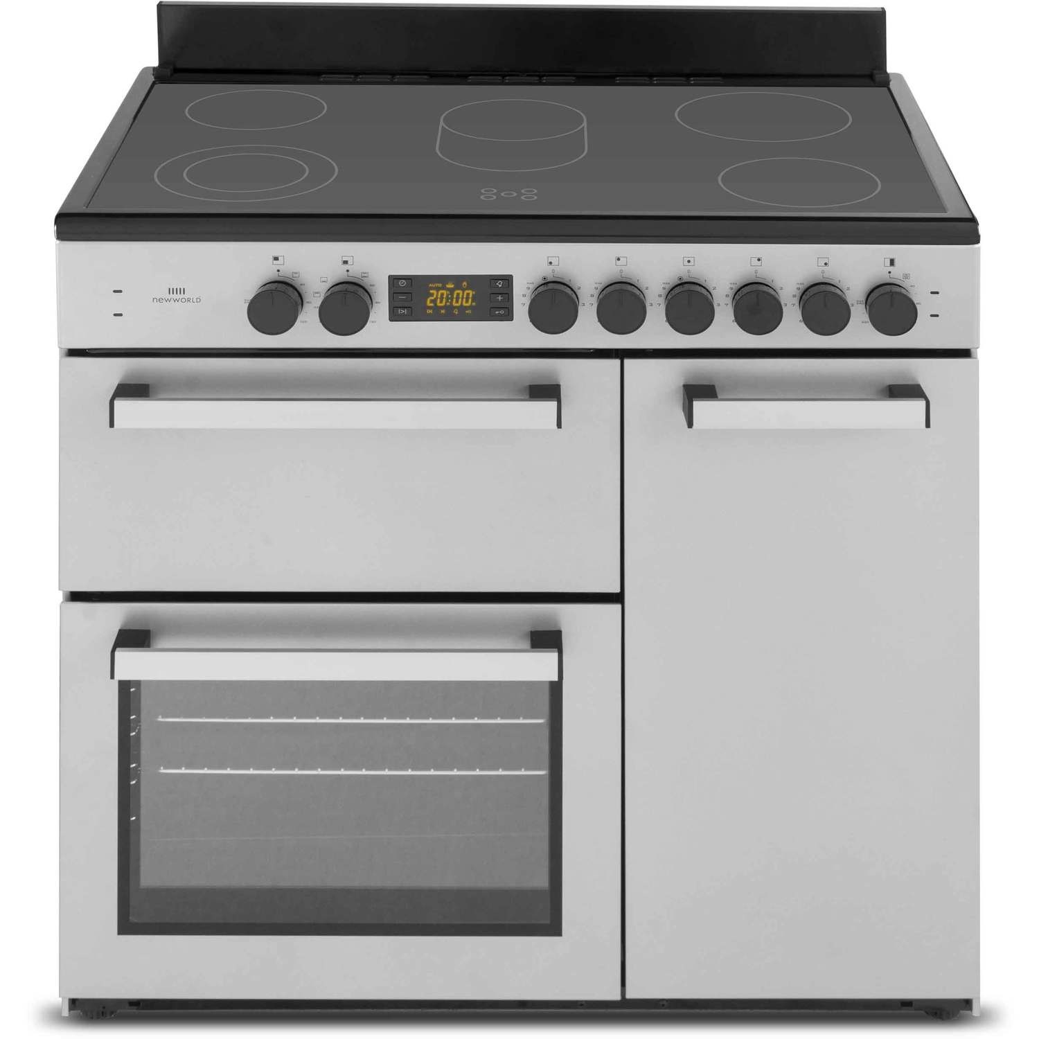 Refurbished New World NW90C3ST 90cm Electric Range Cooker with Ceramic Hob Stainless Steel