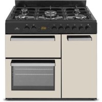GRADE A2 - New World NW90DF3CR 90cm Triple Cavity Dual Fuel Range Cooker - Cream