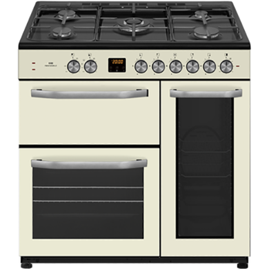 New World 90cm Dual Fuel Range Cooker - Cream