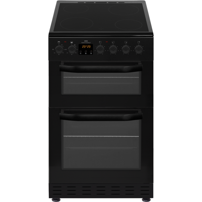 New World NWMID52CB 50cm Black Electric Twin Cavity Ceramic Cooker