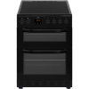 New World NWMID62CB 60cm Black Electric Twin Cavity Ceramic Cooker