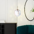 Iridescent Dimpled Glass Pendant Light - Avellino 