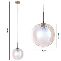 Iridescent Dimpled Glass Pendant Light - Avellino 