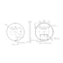 Round Brass Heated Bathroom Mirror with Lights 600mm - Nyx