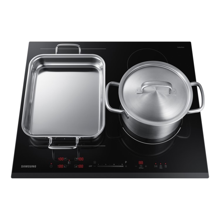 GRADE A1 - Samsung NZ64N7757GK 60cm Four Zone Induction Hob with Flex Zone Plus and Wi-Fi Connectivity