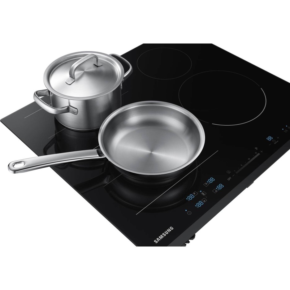 Samsung NZ64N9777BK 60cm Four Zone Induction Hob with Virtual Flame and