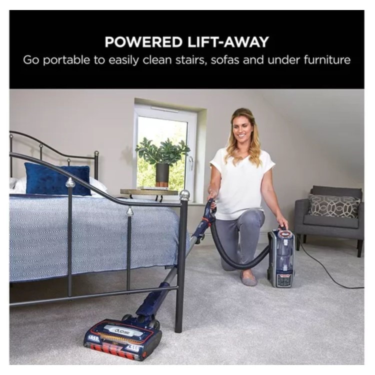 Shark Anti Hair Wrap DuoClean Pet Upright Vacuum Cleaner - Navy & Orange