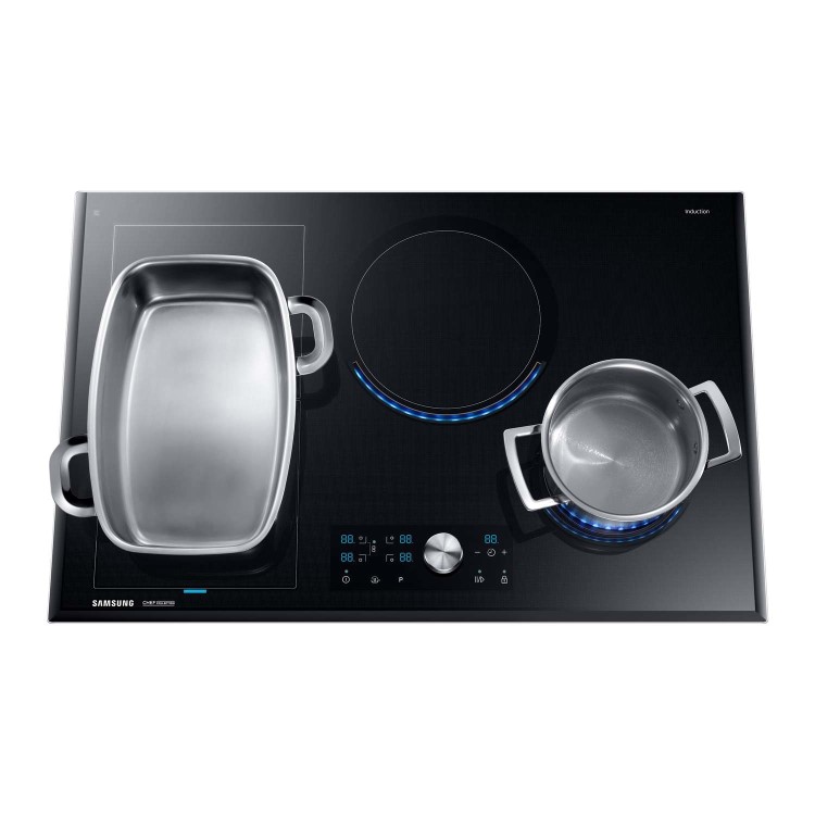 Samsung NZ84J9770EK 80cm Four Zone Chef Collection Induction Hob with Virtual Flame Technology